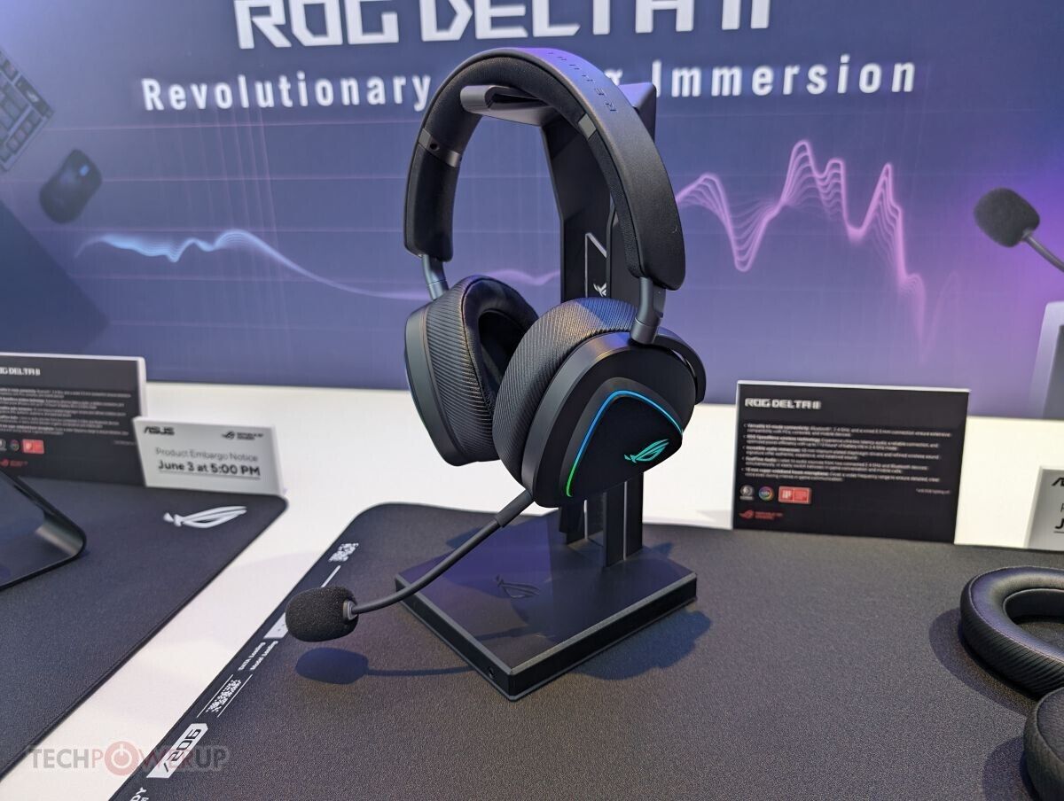 Посетители выставки Computex 2024 могут оценить игровую гарнитуру ASUS ROG Delta II